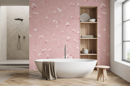 Sian Zeng Tapete Floral Bath - Blush