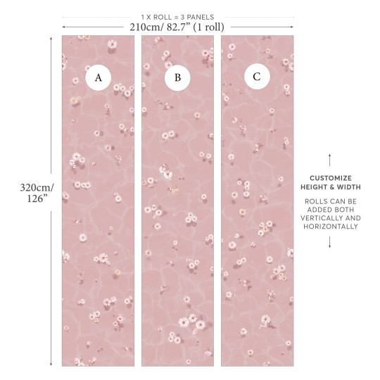 Sian Zeng Tapete Floral Bath - Blush