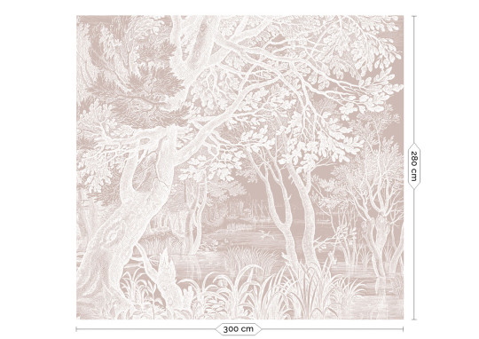 KEK Amsterdam Papier peint panoramique Engraved Landscapes Nude 1 - L - 3m