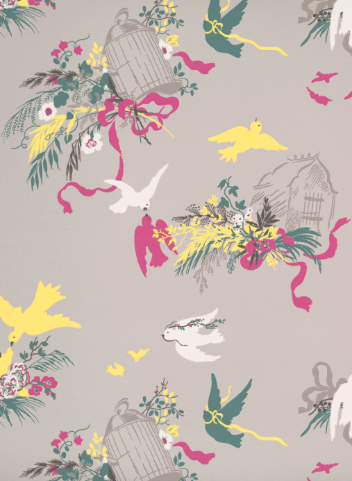 Little Greene Wallpaper Volieres - French Grey