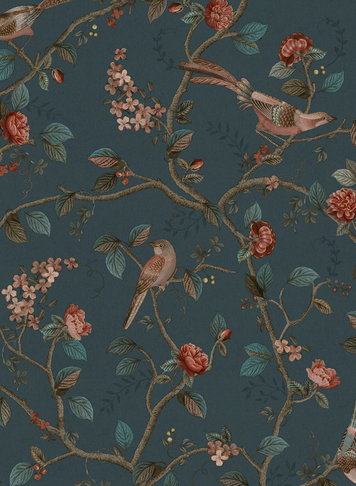 Eijffinger Wallpaper Good Nightingale - Dark Blue