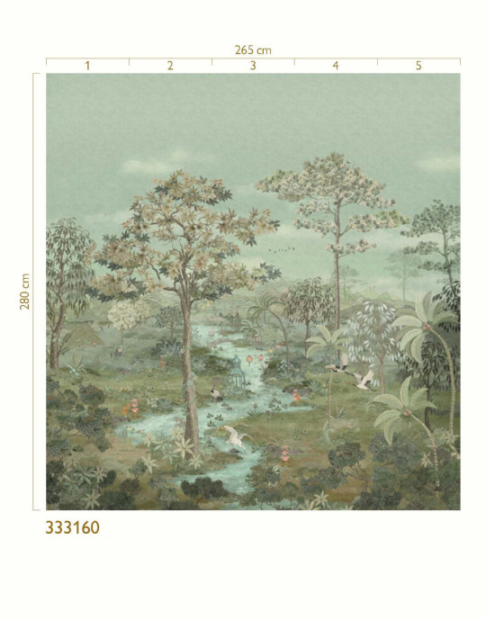 Eijffinger Papier peint panoramique Pip Paradise - Green
