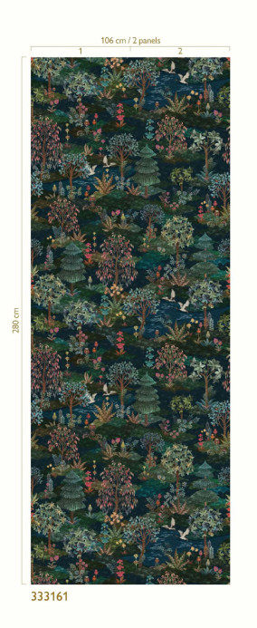 Eijffinger Carta da parati Pip Garden - Dark Blue