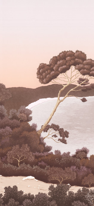Isidore Leroy Papier peint panoramique Port Cros - Bois de Rose Panel A