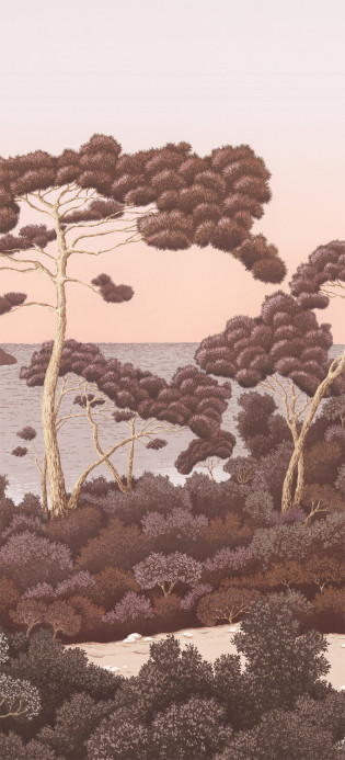 Isidore Leroy Papier peint panoramique Port Cros - Bois de Rose Panel C