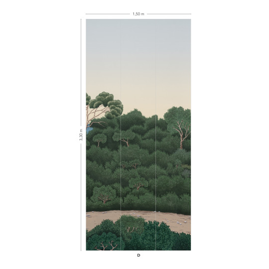 Isidore Leroy Carta da parati panoramica Port Cros - Original Panel D