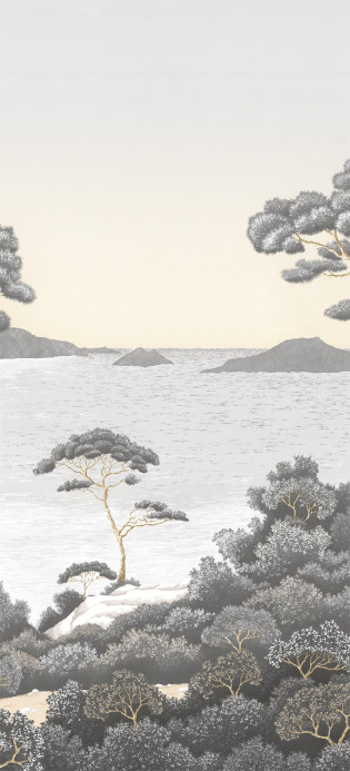 Isidore Leroy Papier peint panoramique Port Cros - Gris Dore Panel B