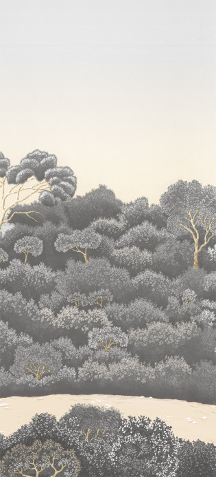Isidore Leroy Papier peint panoramique Port Cros - Gris Dore Panel D