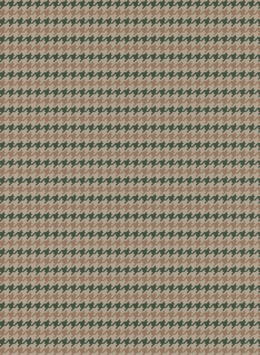 Ulricehamns Tapetfabric Wallpaper Houndstooth - Green