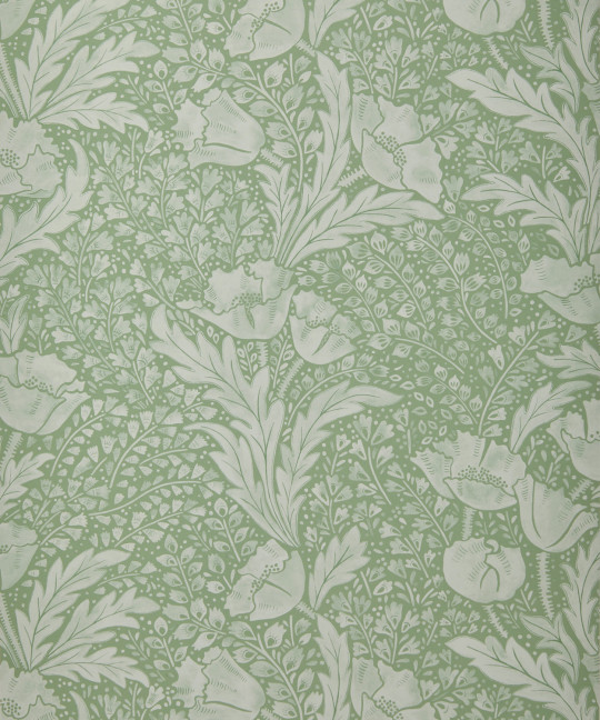 Liberty Wallpaper Tudor Poppy - Fern