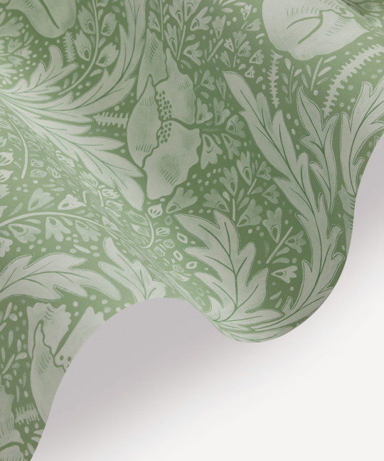 Liberty Wallpaper Tudor Poppy - Fern