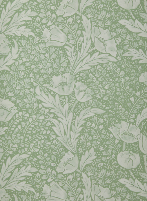 Liberty Wallpaper Tudor Poppy - Fern