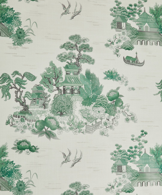 Liberty Wallpaper Floating Palace Linen - Jade