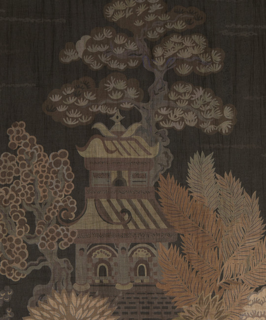 Liberty Wallpaper Floating Palace - Twill Grey