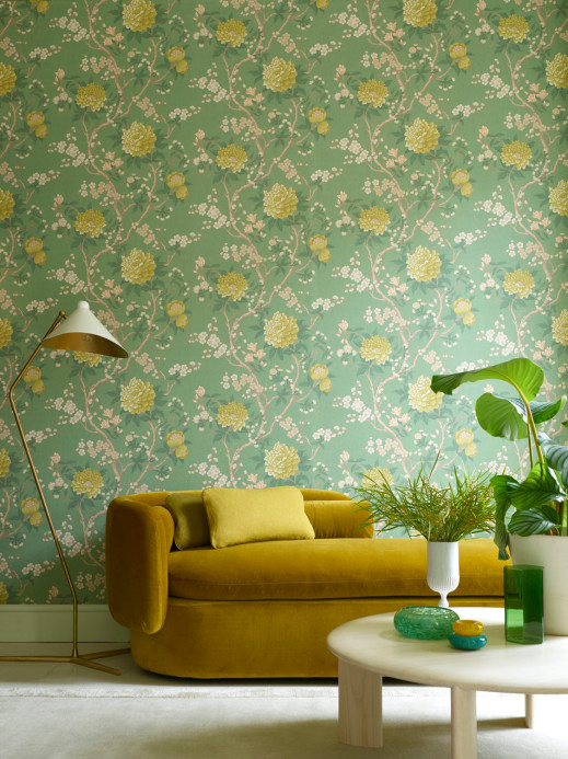 Liberty Wallpaper Porcelain Trail - Jade