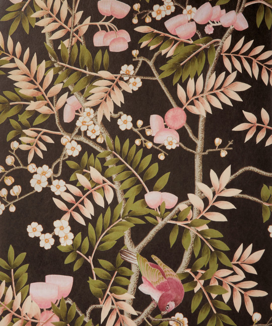 Liberty Wallpaper Silk Tree - Red Lac