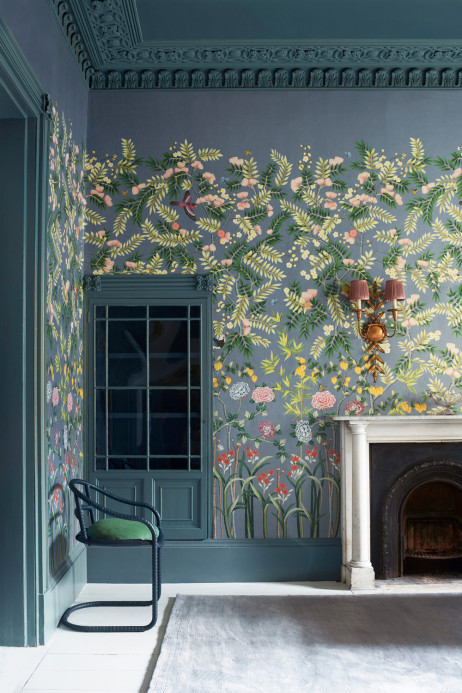 Liberty Wallpaper Silk Tree - Flax Flower