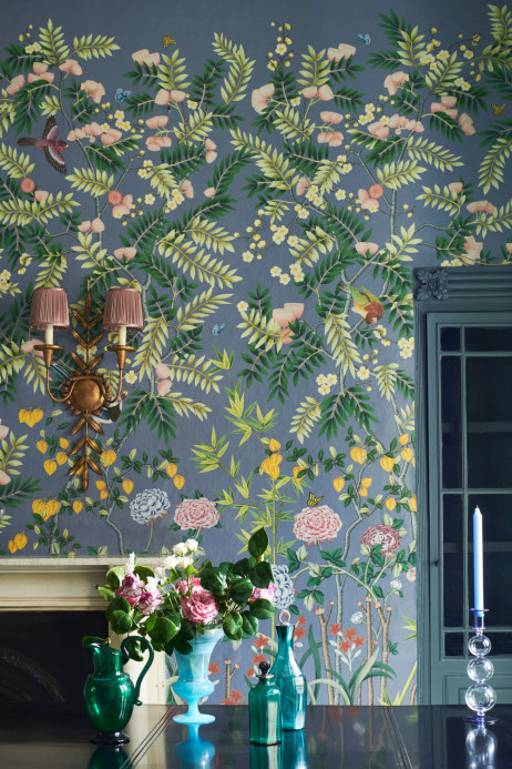 Liberty Wallpaper Silk Tree - Flax Flower