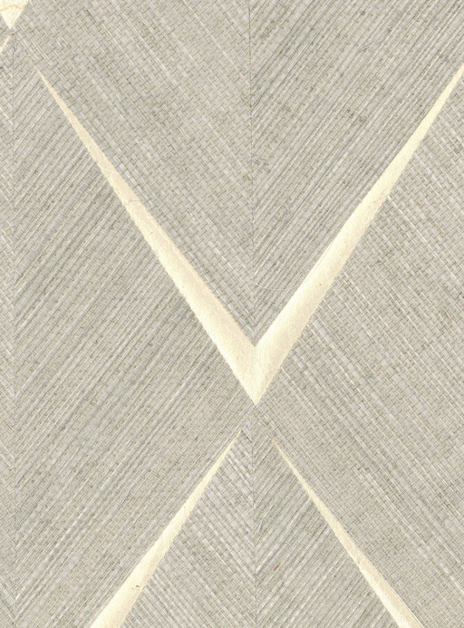 CMO Paris Wallpaper Sisal Losange - Beige/ Or