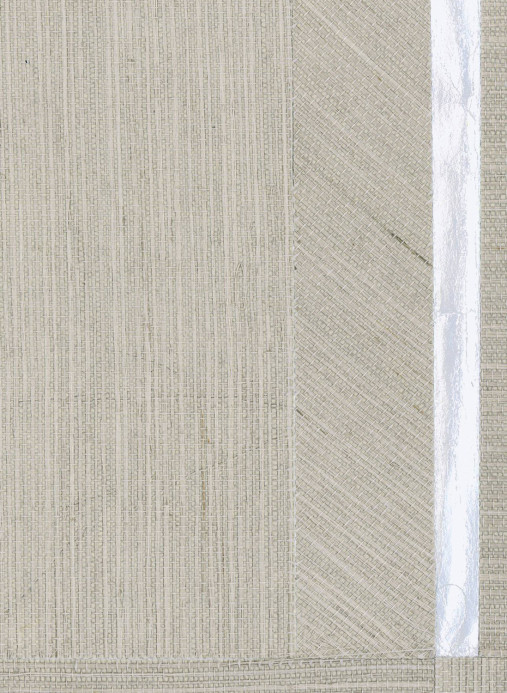 CMO Paris Papier peint Sisal Carre - Beige/ Argent