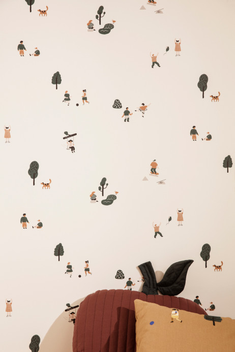 Ferm Living Tapete The Park - Offwhite