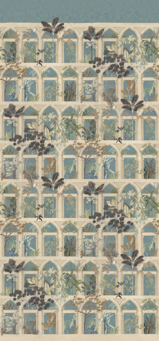 Josephine Munsey Wallpaper Abandoned Arches Celadon/ Stone