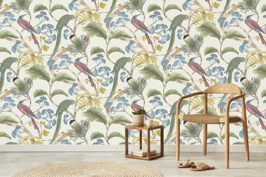 Josephine Munsey Tapete Living Branches - Ivory/ Soft Olive/