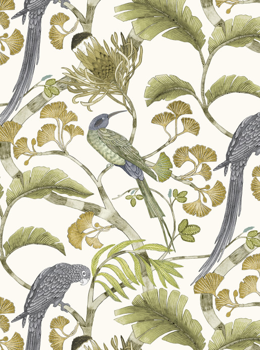 Josephine Munsey Wallpaper Living Branches - Hilles White and Greens