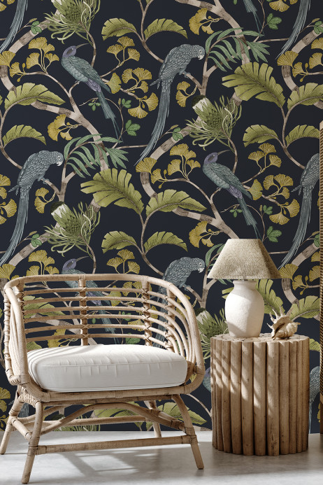 Josephine Munsey Carta da parati Living Branches - Petra and Greens