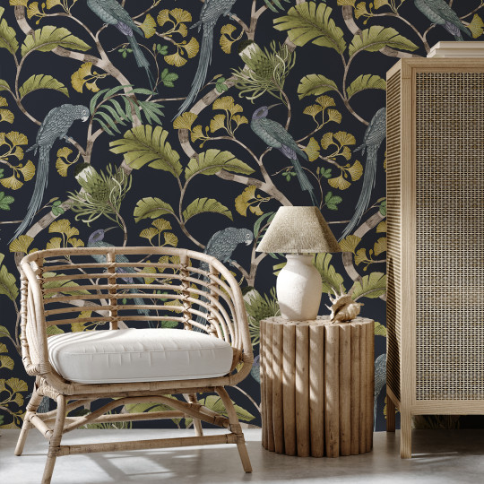 Josephine Munsey Wallpaper Living Branches - Petra and Greens