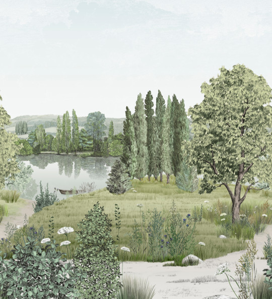 Isidore Leroy Papier peint panoramique Campagne Naturel