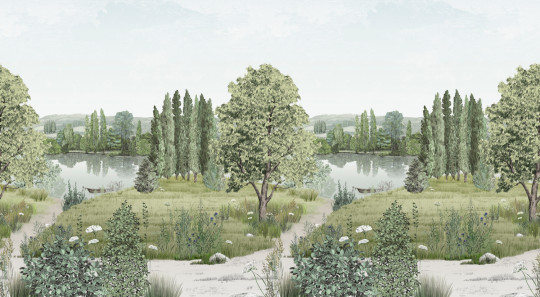 Isidore Leroy Papier peint panoramique Campagne Naturel