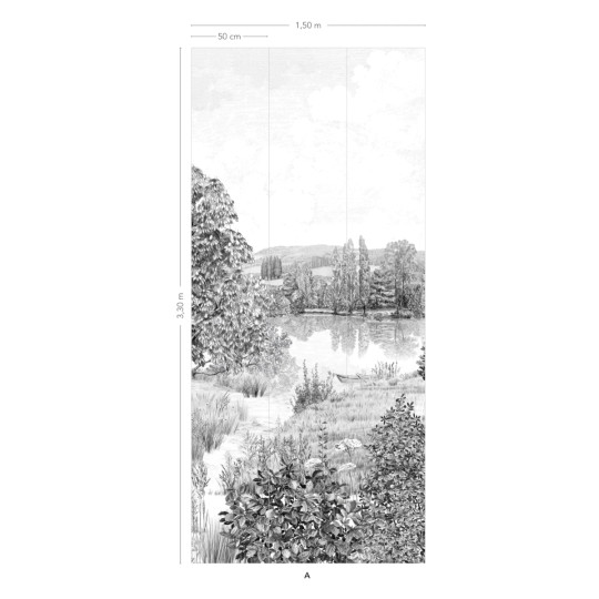 Isidore Leroy Wandbild Campagne Grisaille - A