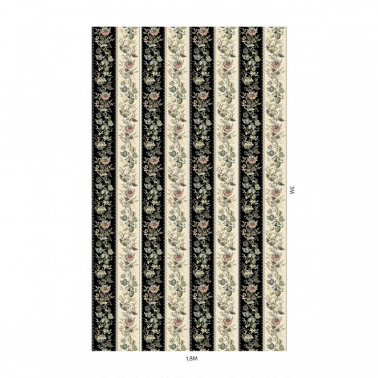 House of Hackney Papier peint panoramique Flora Fantasia Stripes - Black