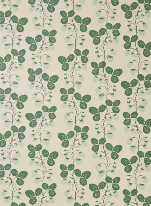 Ferm Living Wallpaper Strawberry Field - Green