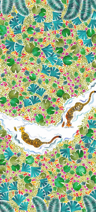 Isidore Leroy Papier peint panoramique Tigres Original - C 7/8/9