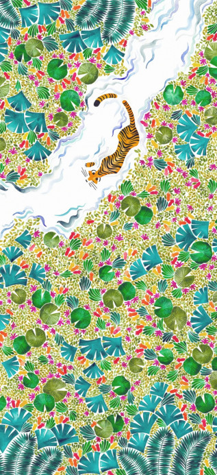 Isidore Leroy Papier peint panoramique Tigres Original - D 10/11/12