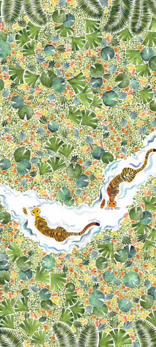 Isidore Leroy Mural Tigres Naturel - C 7/8/9
