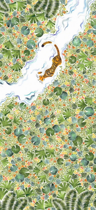 Isidore Leroy Mural Tigres Naturel - D 10/11/12