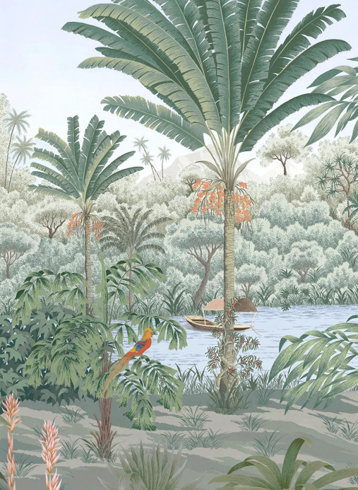 Isidore Leroy Papier peint panoramique Riviere des Parfums Naturel - A 1/2/3