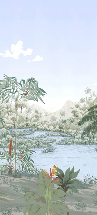 Isidore Leroy Papier peint panoramique Riviere des Parfums Naturel - B 4/5/6