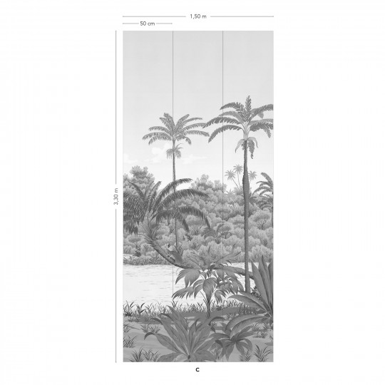 Isidore Leroy Papier peint panoramique Riviere des Parfums Sepia - C 7/8/9