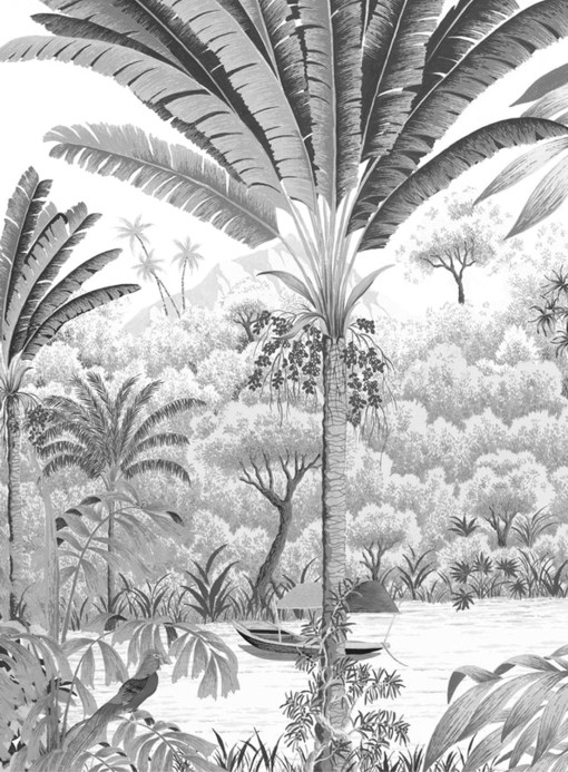 Isidore Leroy Mural Riviere des Parfums Grisaille - A 1/2/3