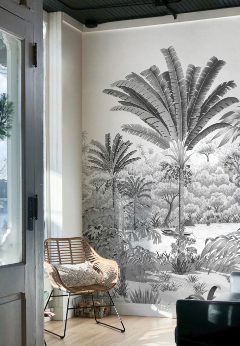 Isidore Leroy Mural Riviere des Parfums Grisaille - A 1/2/3