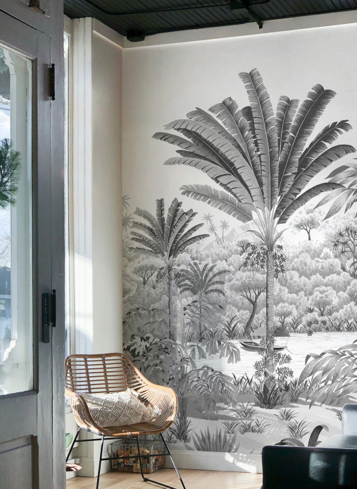 Isidore Leroy Mural Riviere des Parfums Grisaille