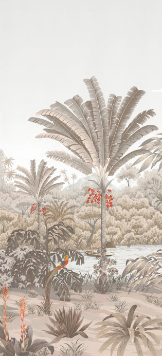 Isidore Leroy Carta da parati panoramica Riviere des Parfums Sepia - A 1/2/3