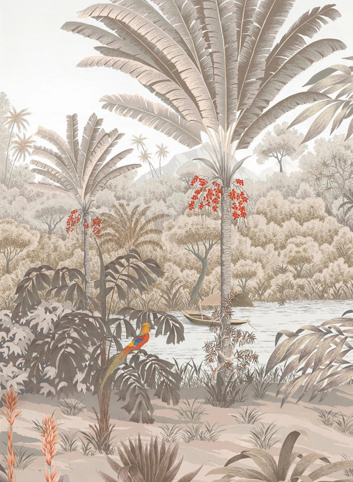 Isidore Leroy Carta da parati panoramica Riviere des Parfums Sepia - A 1/2/3
