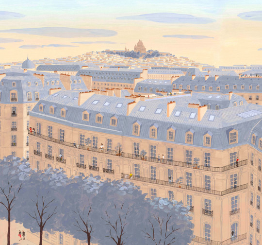 Isidore Leroy Papier peint panoramique Toits de Paris Jour