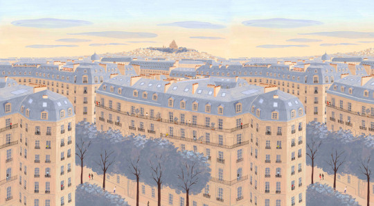Isidore Leroy Carta da parati panoramica Toits de Paris Jour