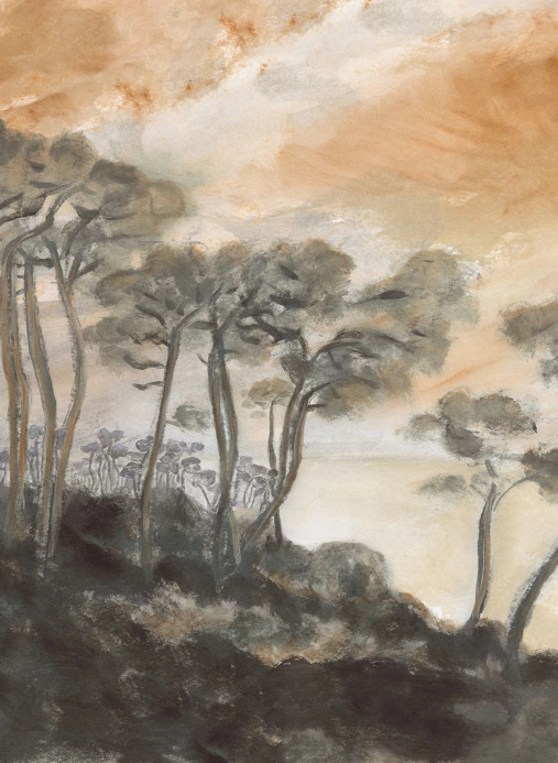Isidore Leroy Papier peint panoramique Les Landes - Coucher De Soleil